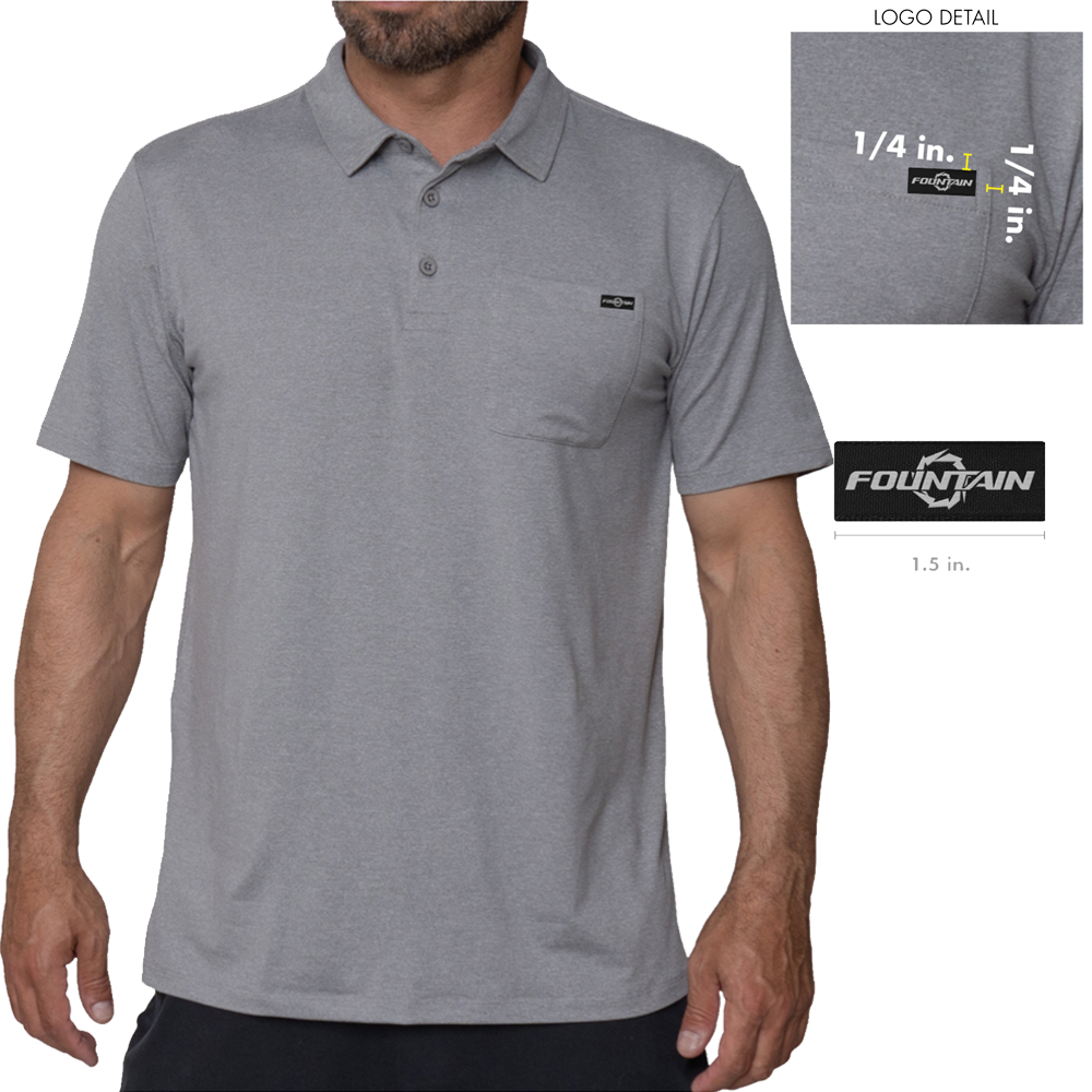 Fountain Pebble Bay Polo Heather Grey
