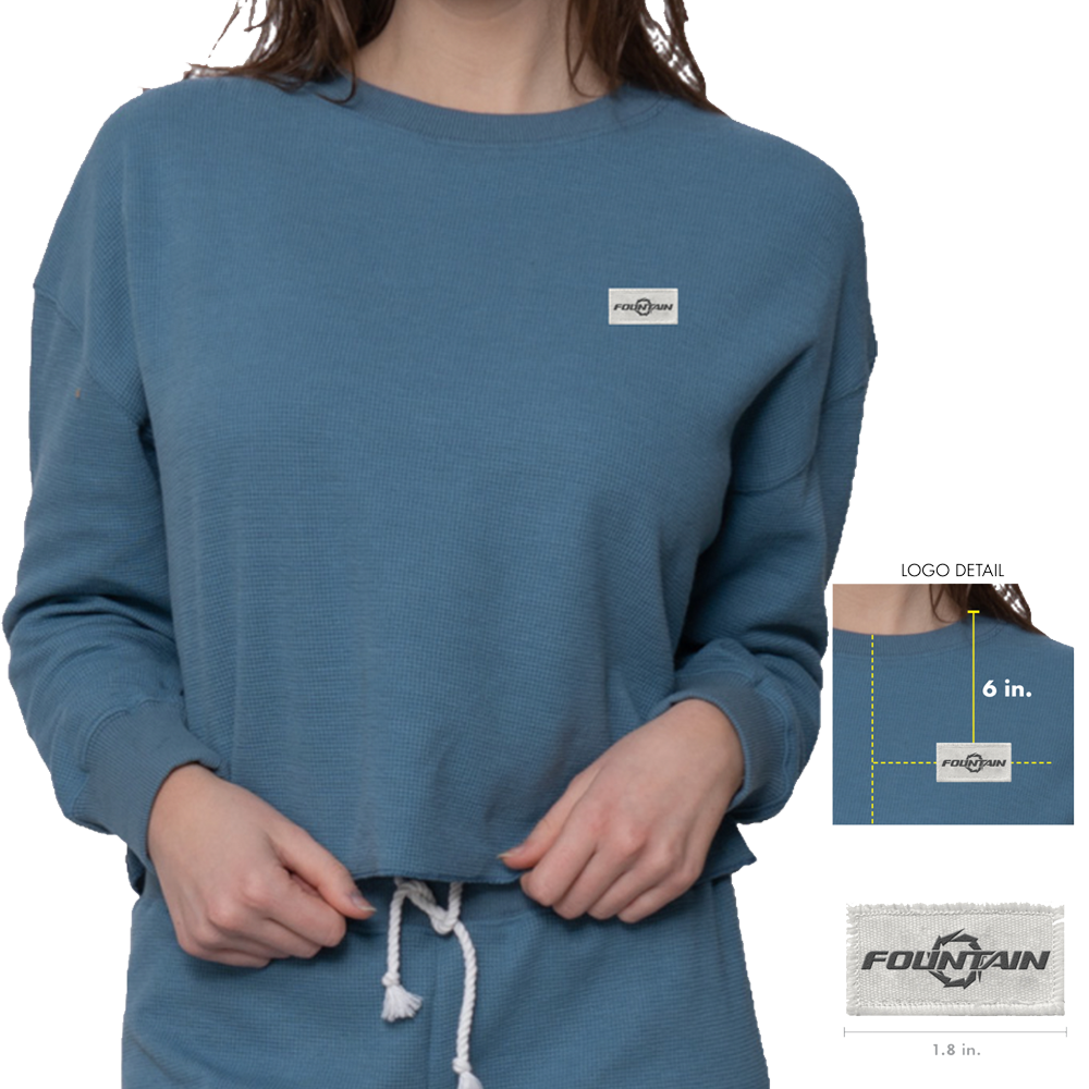 Fountain Womens Cool Breeze Crop Crew