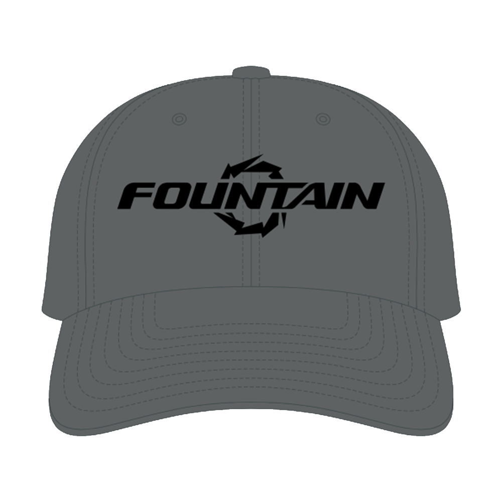 Fountain Embroidered Dad Hat - Charcoal
