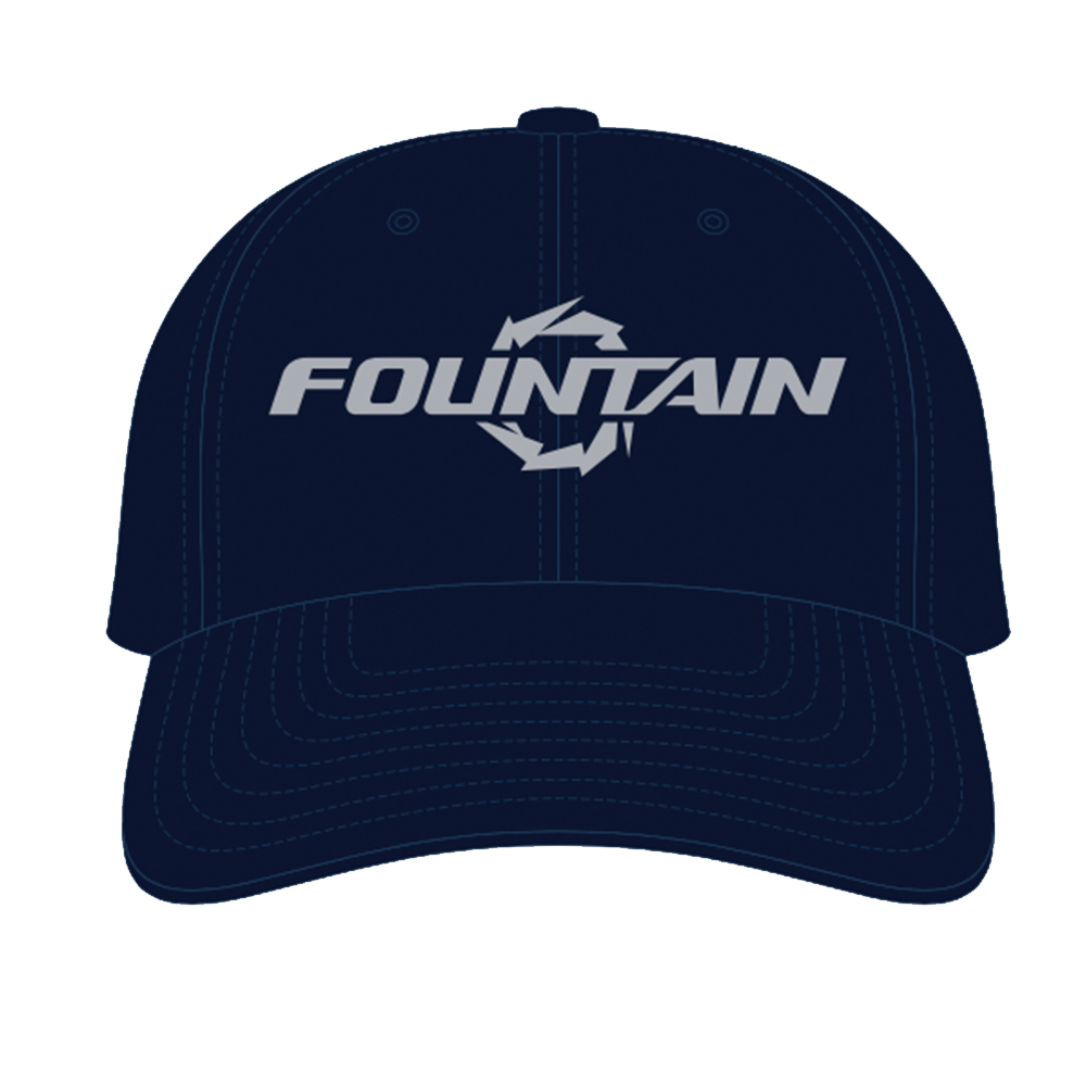 Fountain Embroidered Dad Hat - Navy