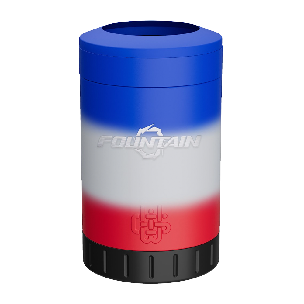 Fountain 12oz Laser Etched Multi-Can Cooler - Red, White & Blue
