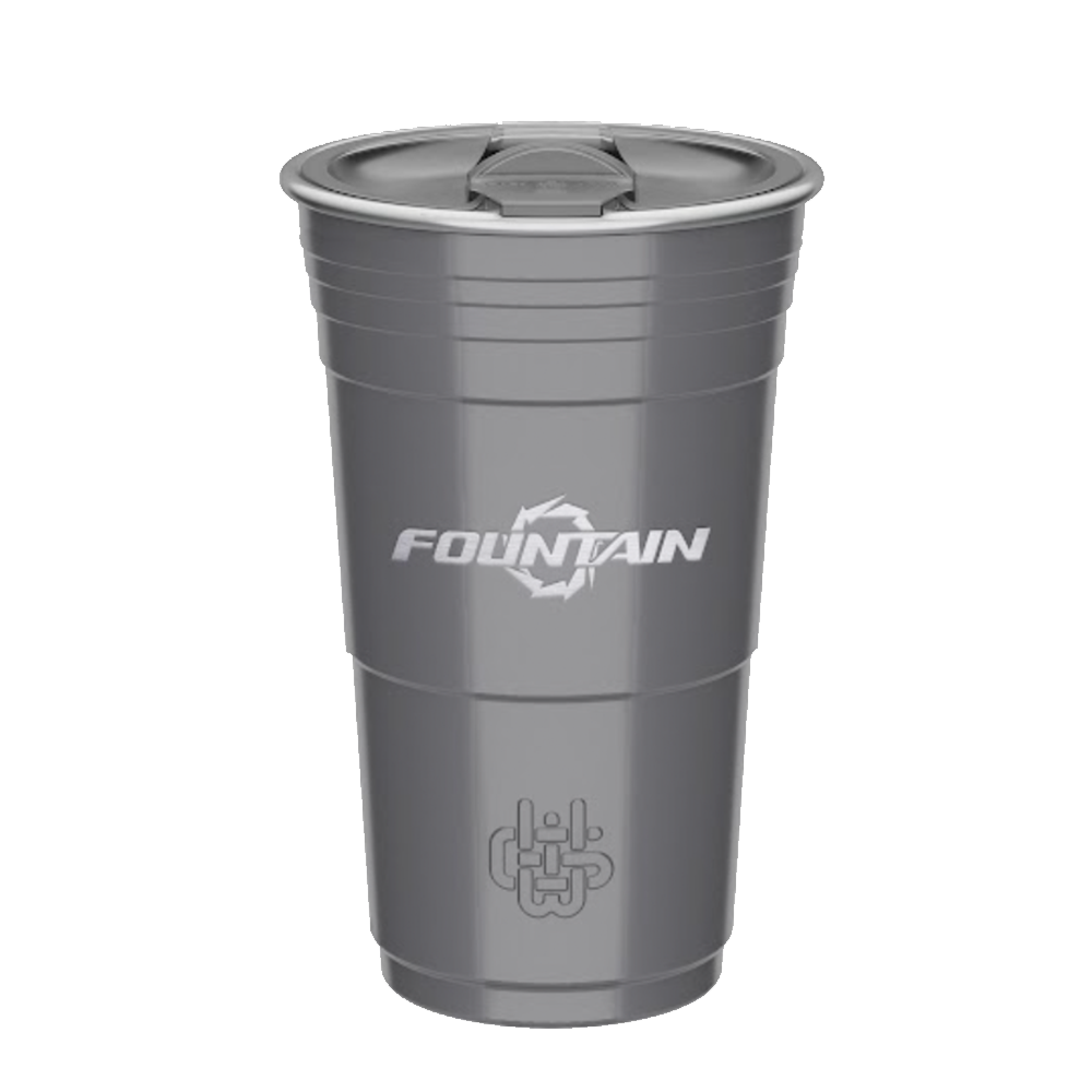 Fountain 16oz Laser Etched Cup - Grey