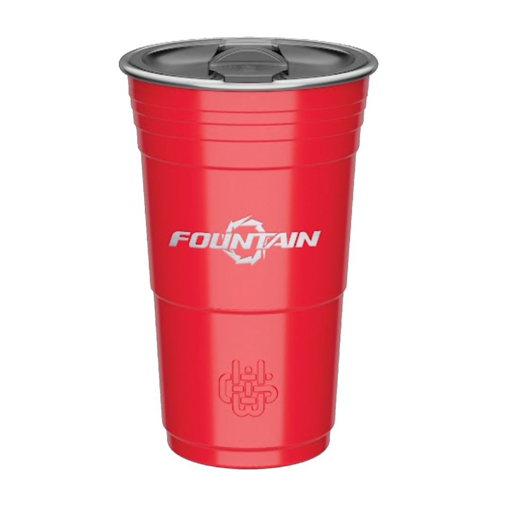 Fountain 16oz Laser Etched Cup - Red