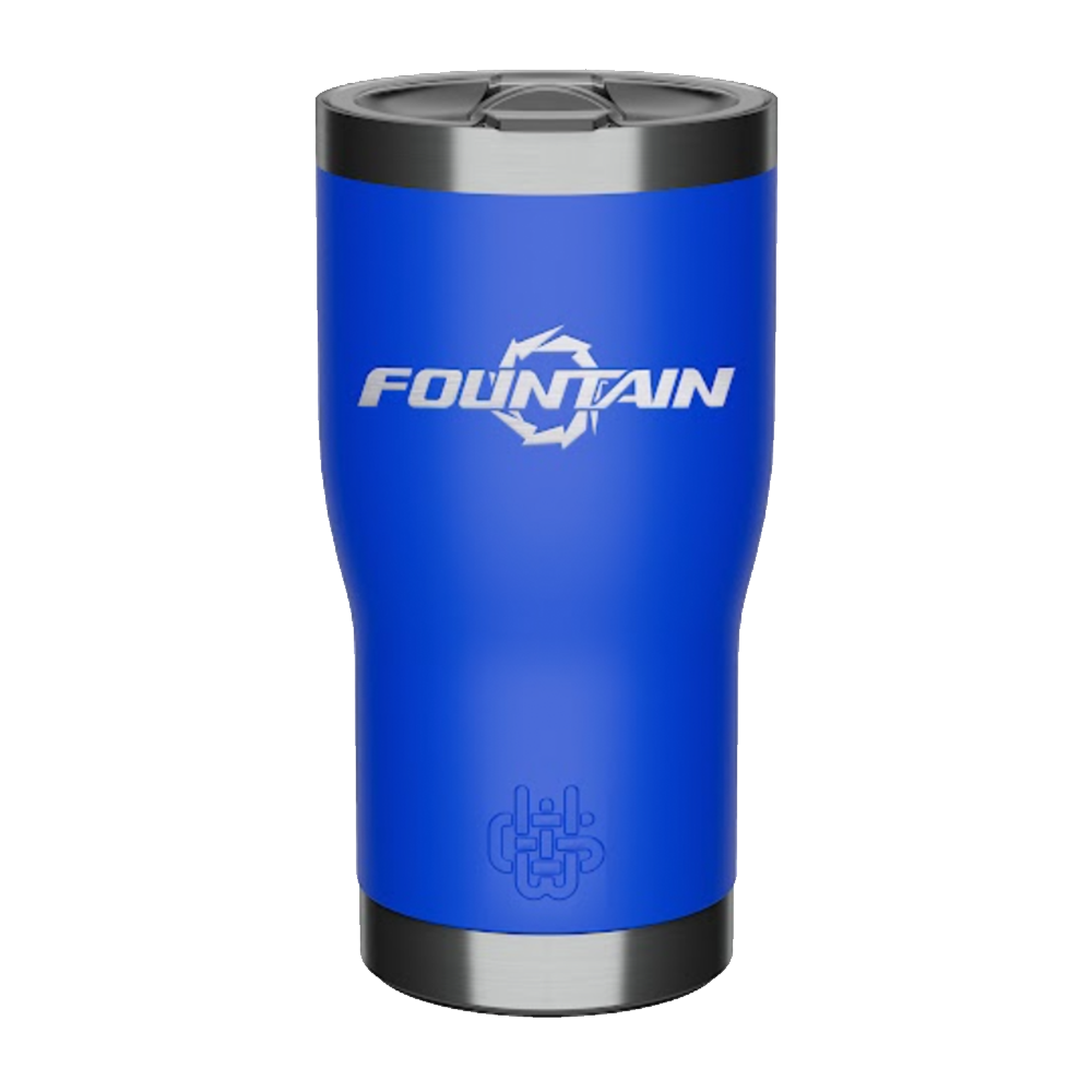 Fountain 20oz Laser Etched Tumbler - Royal Blue