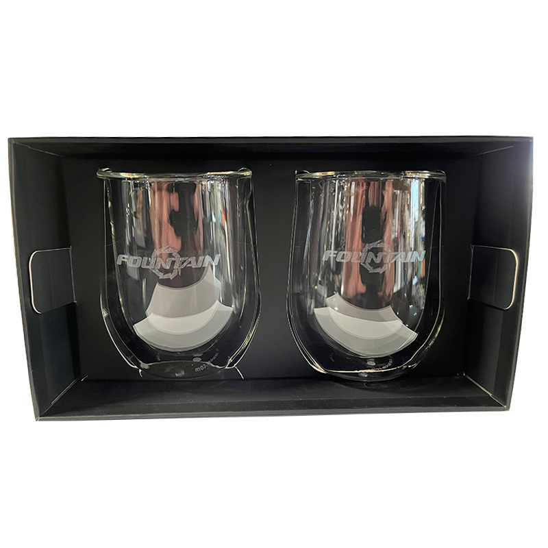 Fountain Stemless Glass Set - Custom Corkcicle