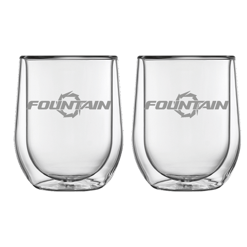 Fountain Stemless Glass Set - Custom Corkcicle