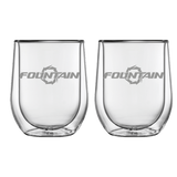 Fountain Stemless Glass Set - Custom Corkcicle