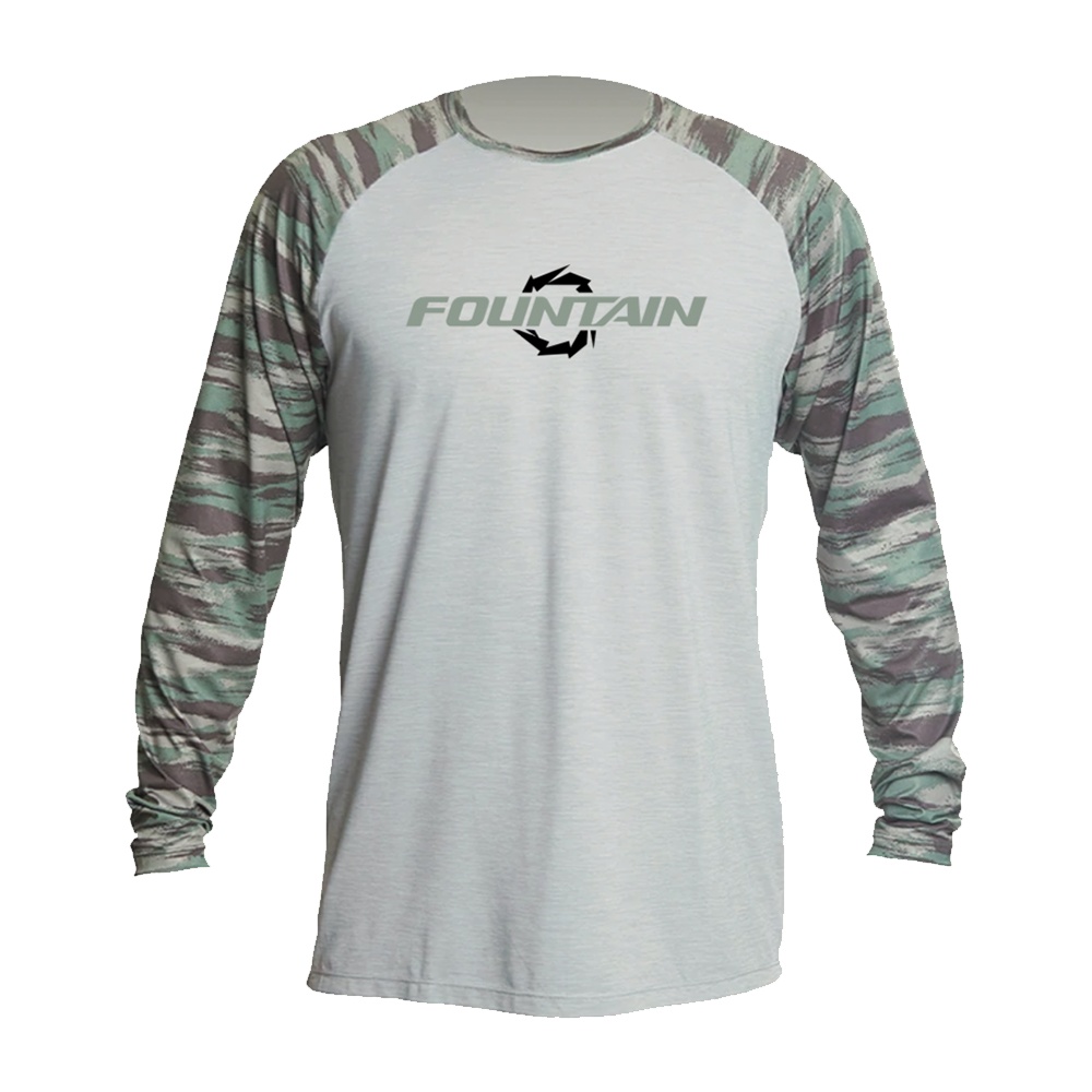 Fountain Camo Dri Fit Long Sleeve Raglan Shirt