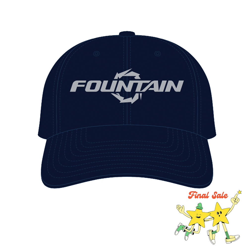 Fountain Embroidered Dad Hat - Navy