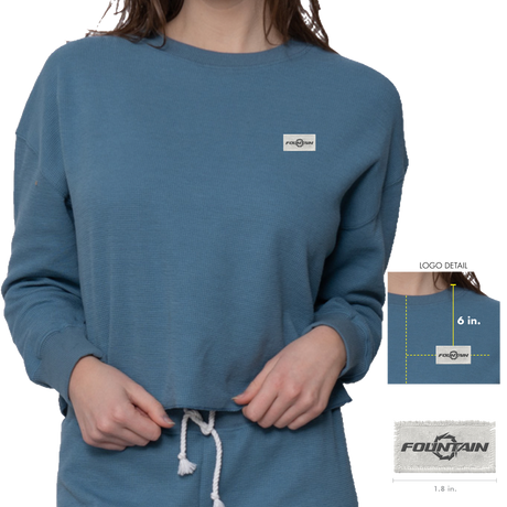 Fountain Womens Cool Breeze Crop Crew