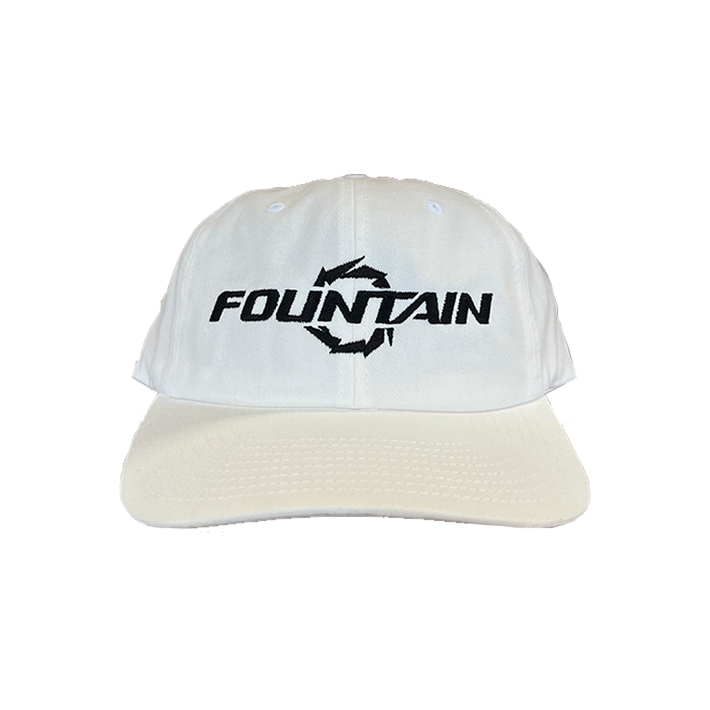 Fountain Embroidered Dad Hat - White