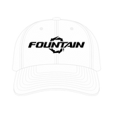 Fountain Embroidered Dad Hat - White