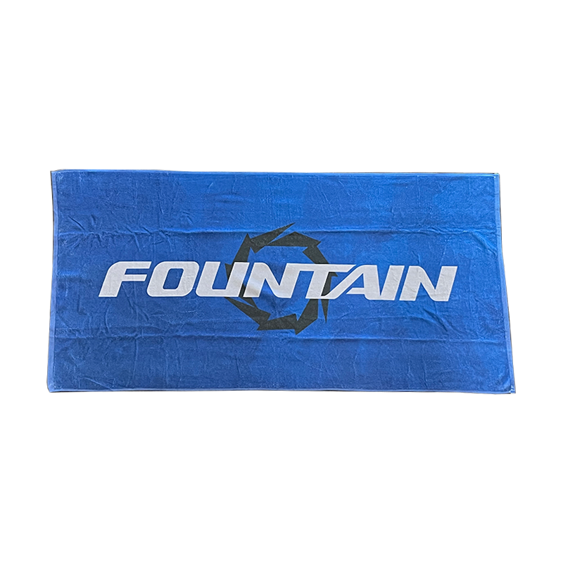 Fountain Waves Lightweight Beach Towel - Navy